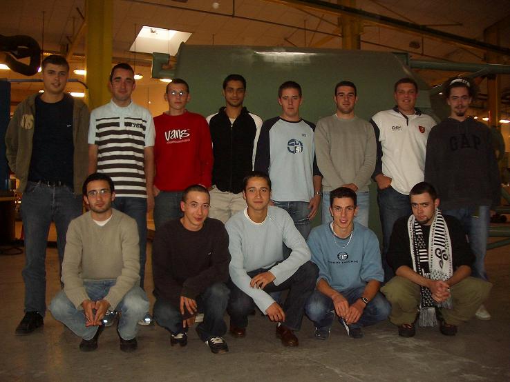 Photo de classe des BTS ROC, Brevet de technicien supérieur Réalisation d'ouvrages chaudronnés