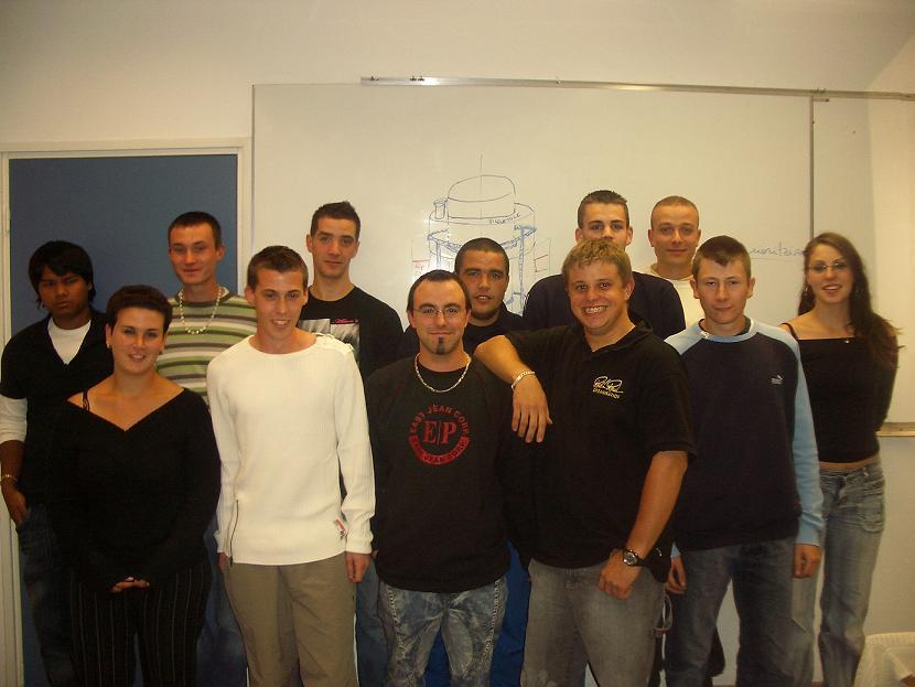 Photo de classe des BTS ROC, Brevet de technicien supérieur Réalisation d'ouvrages chaudronnés