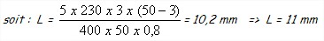 Formule longueur recouvrement brasage 4
