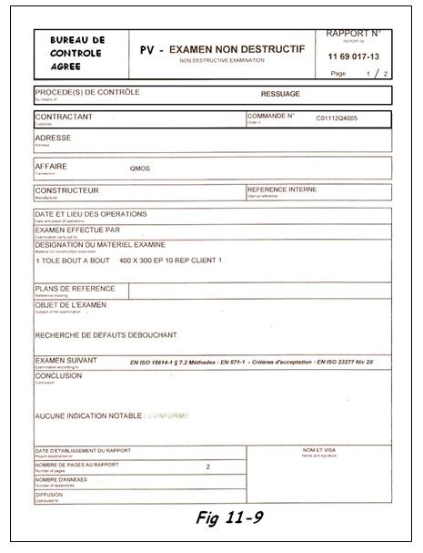 Exemple de Procès Verbal d'examen non destructif