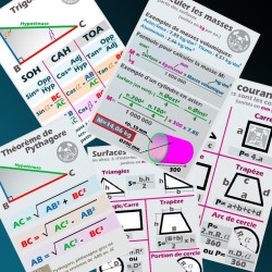 Pack 5 posters format A2 thématique mathématiques