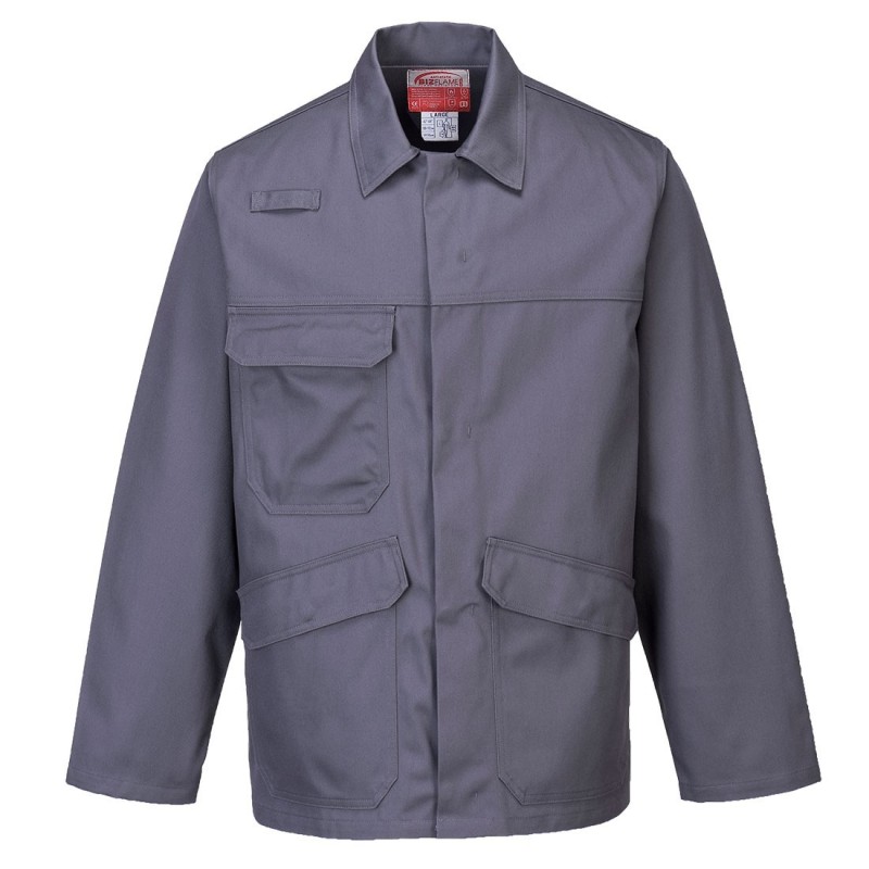 Veste de soudeur résistant à la flamme Gris Veste de soudeur résistant à la flamme Gris