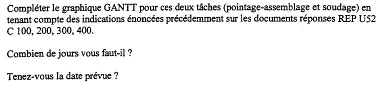 Exercice planning GANTT