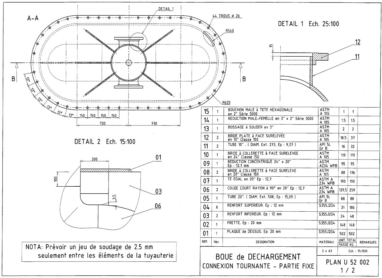 Plan bouée de déchargement