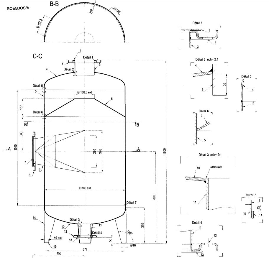 Plan séparateur en inox