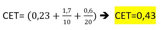 Calcul du carbone équivalent CET