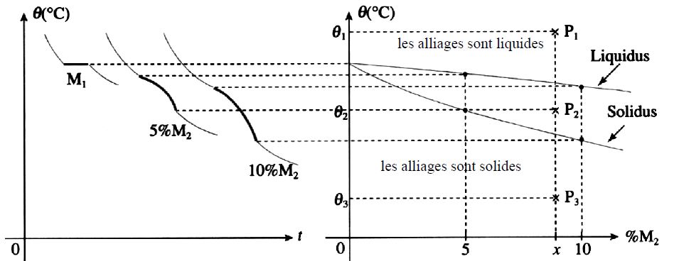 Construction des diagrammes de solidification