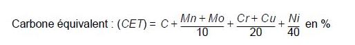 Autre formule du carbone équivalent