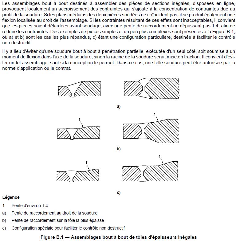 conception des joints de soudage bout à bout