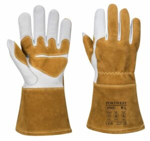 Gants De Soudage TIG En Cuir De Mouton Pleine Fleur - Résistants à La Chaleur Extrême - Taille XL+ - Couleur Orange - Marque SAFTA