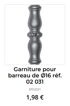 Garnitures cabochon pour portail
