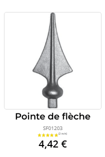 Pointe de flèche fer forgé