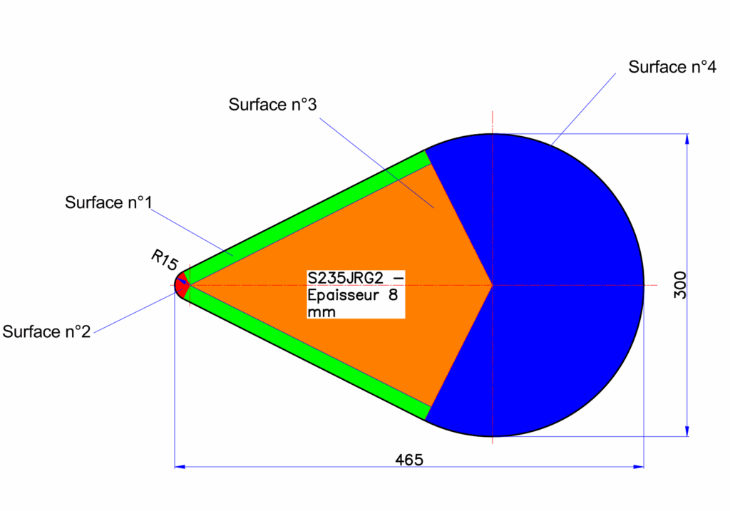 Résolution calculer la masse d'une pièce en acier
