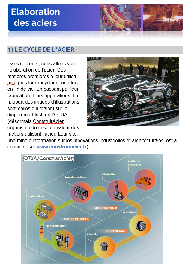 Elaboration de l'acier