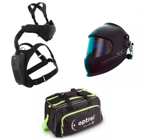 OPTREL Panoramaxx CLT + Pack Swiss Air - Cagoule de soudage