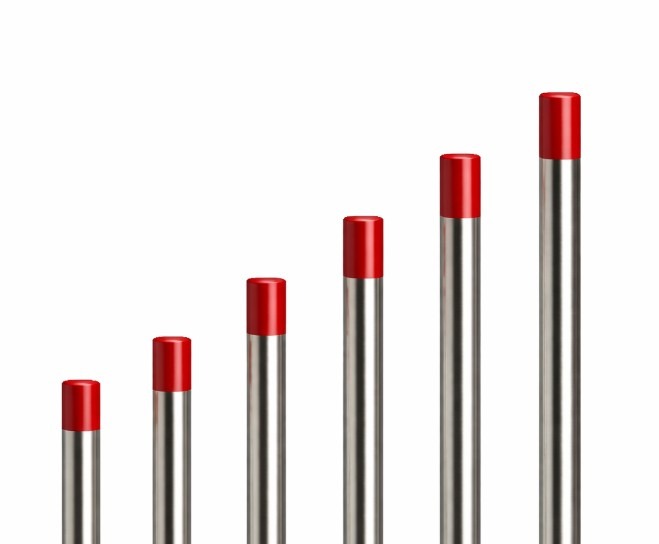Tungsten thorium rouge